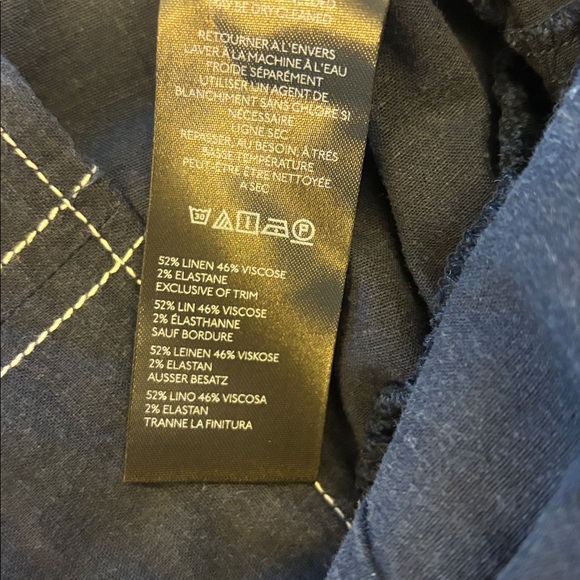 By Anthropologie Linen Extended Waist Pants - Picture 10 of 10